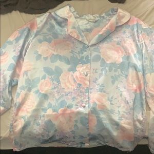 Vintage silk pj shirt